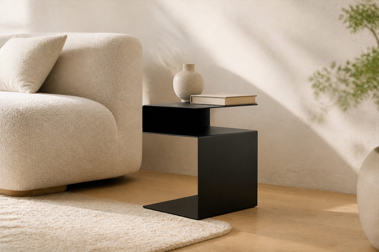 Selo Side Table in a warm minimal interior