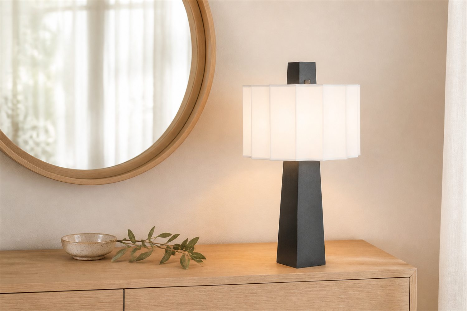 Ulrik Table Lamp in a warm minimal interior