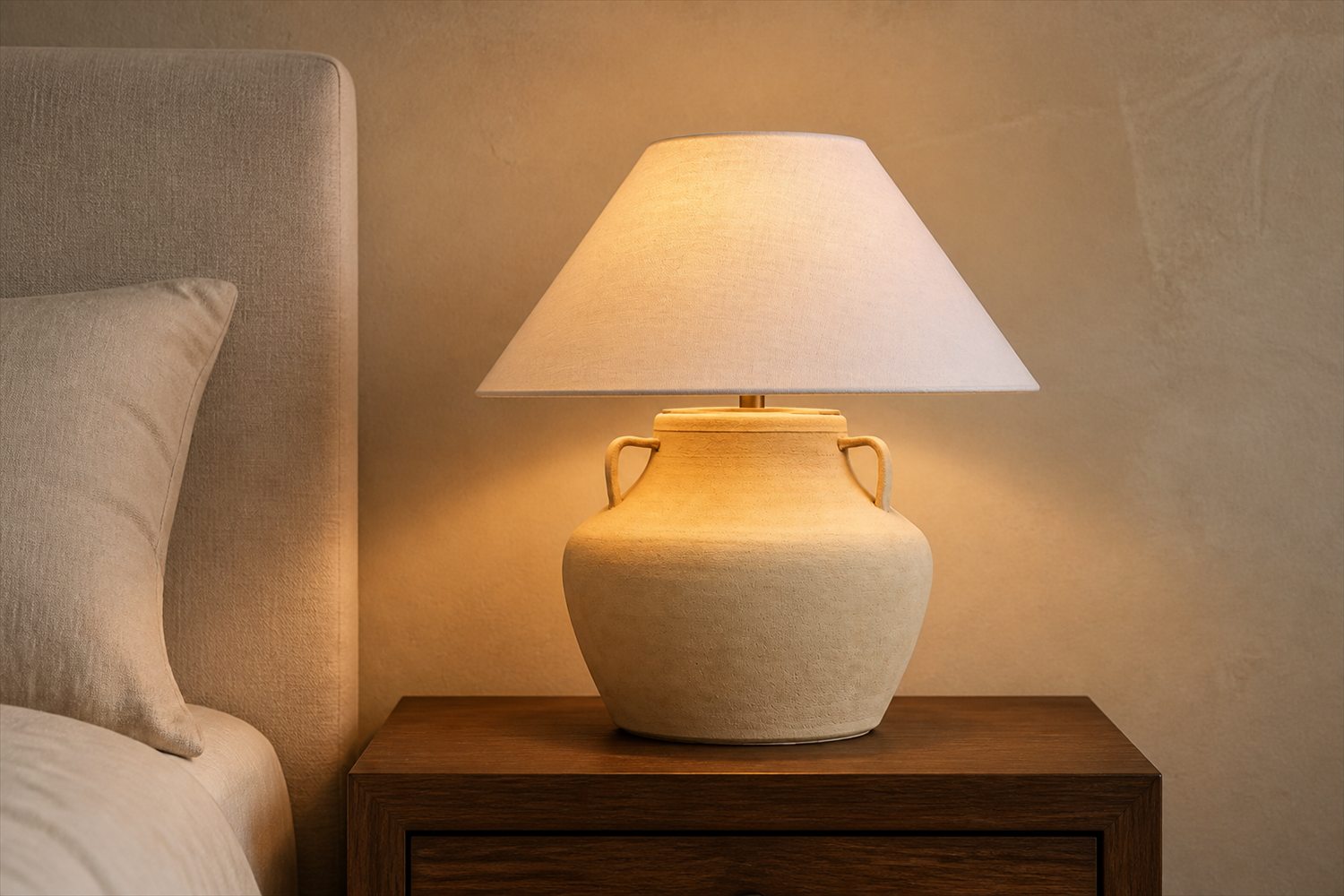 Terra Table Lamp in a warm minimal interior